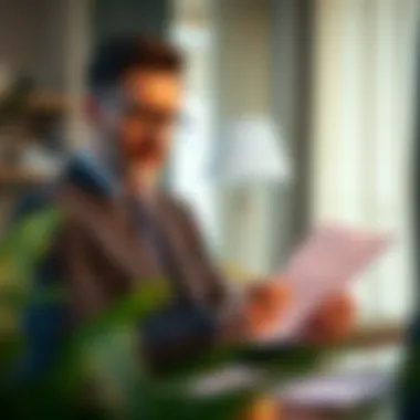 Landlord reviewing tenancy agreement