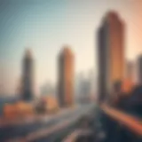 Luxury Residential Towers in Dubai A panoramic view of Dubai's skyline highlighting luxury residential towers