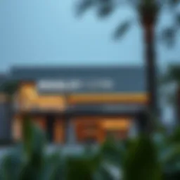 Exterior view showcasing the modern architecture of Wasl 51 Gym