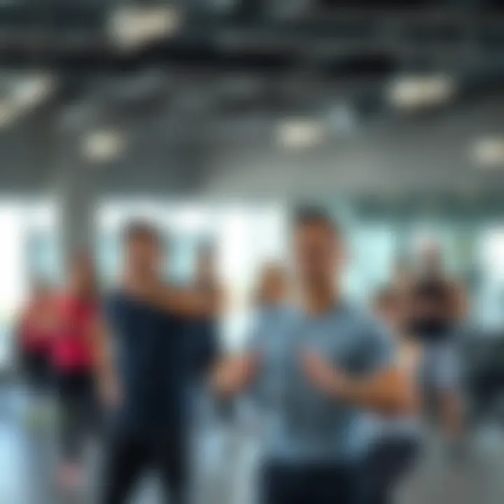 Vibrant Community Engagement at Wasl 51 Gym Group fitness class in session, demonstrating a vibrant community atmosphere